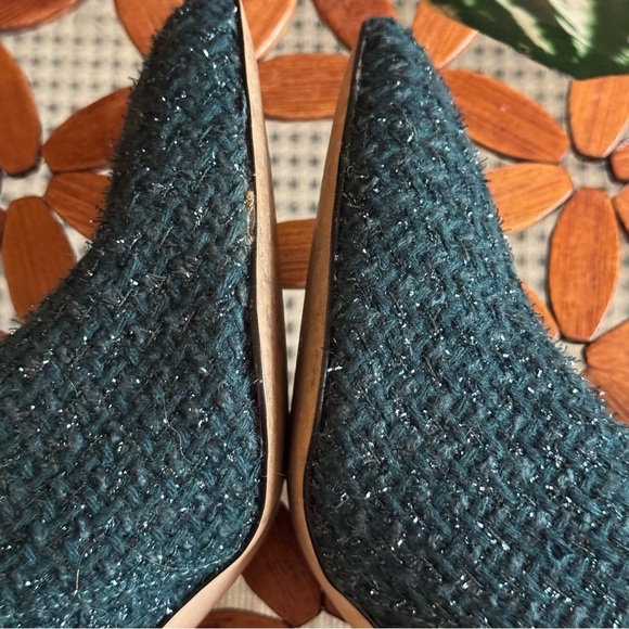 Kate Spade Peacock Green Tweed Giselle Booties